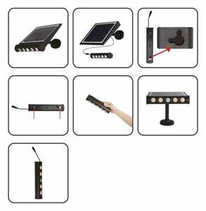 Lampada solare LED da parete con sensore movimento LED/8W/3,7V 4000 mAh 4000K IP