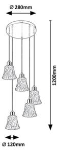 Rabalux - Lampadario su filo 5xE14/40W/230V