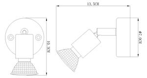 GLOBO 57381-1L - Luce Spot da parete a LED OLANA 1xGU10/3W/230V