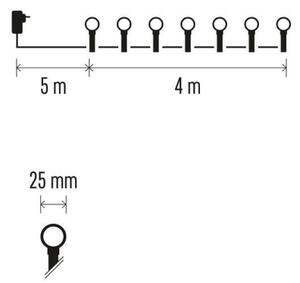 Catena LED per esterni 40xLED/9m IP44 bianco caldo