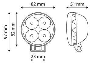 Lampada da lavoro a LED EPISTAR LED/12W/10-30V IP67 6000K