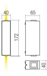 Redo 90421 - LED Applique da esterno ACE 2xLED/5,84W/230V 3000K IP54 grigio