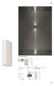 Redo 90421 - LED Applique da esterno ACE 2xLED/5,84W/230V 3000K IP54 grigio