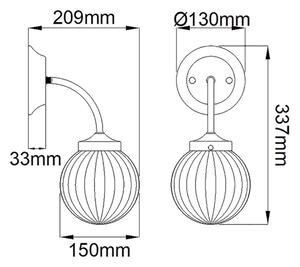 Elstead - Applique COSMOS 1xE14/60W/230V bianco/ottone