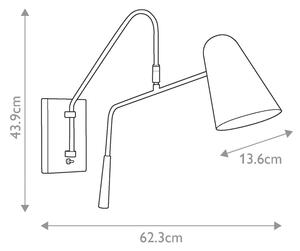 Feiss - Applique SIMON 1xE27/60W/230V nero/oro