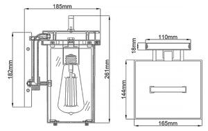 Feiss - Applique da esterno GLENVIEW 1xE27/60W/230V IP44 antracite