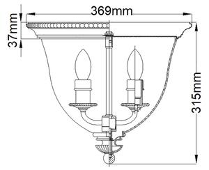 Hinkley - Plafoniera CAMBRIDGE 3xE14/60W/230V oro