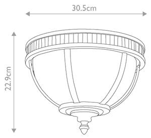 Kichler - Plafoniera da esterno HALLERON 3xE14/40W/230V IP44 antracite
