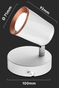 LED Faretto da parete LED/5W/230V 3000K bianco