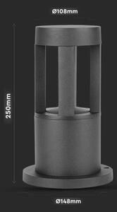 LED Lampada da esterno LED/10W/230V 25cm 6400K IP65 nero