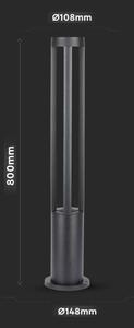 LED Lampada da esterno LED/10W/230V 80cm 6400K IP65 nero