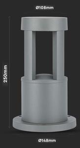 LED Lampada da esterno LED/10W/230V 25cm 3000K IP65 grigio