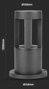 LED Lampada da esterno LED/10W/230V 25cm 3000K IP65 nero