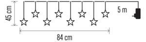 Catena luminosa LED da esterno a forma di stelle 8xLED/5,84m IP44