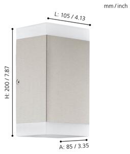 Eglo 75545 - LED Applique da esterno CARPINERA 2xGU10/4,6W/230V IP44