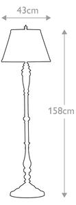 Feiss - Lampada con piedistallo LINCOLNDALE 1xE27/60W/230V bronzo/beige