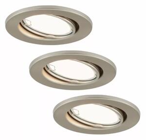 Briloner 7221-032 - SET 3x Lampada LED da bagno 1xGU10/3W/230V cromo opaco