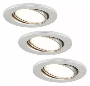Briloner 7221-039 - SET 3x Lampada LED da bagno 1xGU10/3W/230V argento