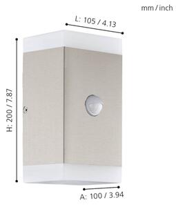 Eglo 75546 - Applique LED da esterno con sensore 2xGU10/4,6W/230V IP44
