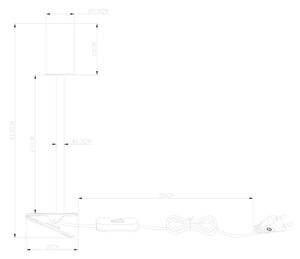 Globo 57911KW - Lampada flessibile con clip ROBBY 1xGU10/25W/230V