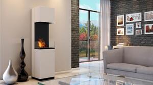 Camino Bioetanolo da Terra SIERRA T�V bianco Dimensioni 40,8x40,5x h 170 cm - peso 50 kg Certificato ISO 9001 si adatta perfettamente a qualsiasi spazio con eleganza colore bianco