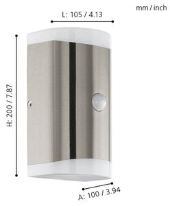 Eglo 75544-LED Applique da esterno con sensore CARPINERA 2xGU10/4,6W/230V