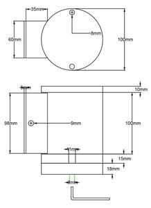 Elstead - Applique a LED da esterno MAGNUS 1xGX53/9W/230V IP54
