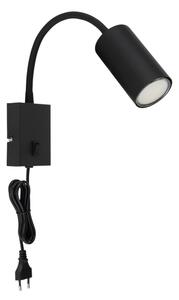 Globo 57911WB - Lampada flessibile da muro ROBBY 1xGU10/25W/230V nero