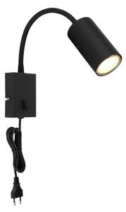 Globo 57911WB - Lampada flessibile da muro ROBBY 1xGU10/25W/230V nero