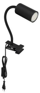 Globo 57911KB - Lampada flessibile con clip ROBBY 1xGU10/25W/230V nero