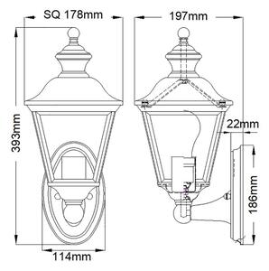 Kichler - Applique da esterno BAY SHORE 1xE27/60W/230V IP44