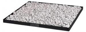 Base Quadrata per Braciere in Acciaio Grezzo 60x60 cm, Altezza 6 cm - Ideale per Pietre Decorative e Sicurezza del Giardino