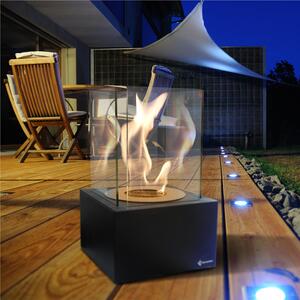 Camino Bioetanolo da Terra SIERRA TANGO 4 Nero Dimensioni 40x40x h 52,3 cm - peso 10,7 kg Certificato ISO 9001 si adatta perfettamente a qualsiasi spazio con eleganza colore Nero