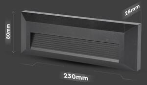 LED Illuminazione delle scale per esterni LED/3W/230V IP65 3000K nero