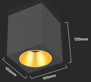 Luce Spot 1xGU10/35W/230V quadrato nero