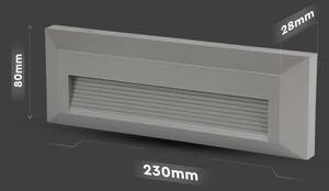 LED Illuminazione delle scale per esterni LED/3W/230V 4000K IP65 grigio