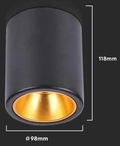 Luce Spot 1xGU10/35W/230V tondo nero