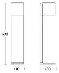 Steinel 079284 - Lampada da esterno a LED GL 80 C LED/9,1W/230V IP44 antracite