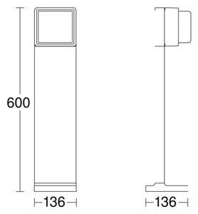 Steinel 078652 - Lampada LED dimmerabile da esterno GL 85 C 600 LED/9W/230V IP44