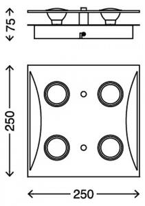 Briloner 3572-048 - Plafoniera LED FLASH 4xGU10/3W/230V