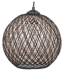 Lampadario su corda JUTE 1xE27/60W/230V nero