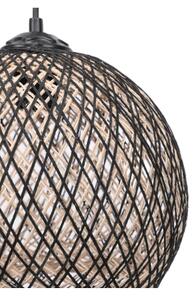 Lampadario su corda JUTE 1xE27/60W/230V nero