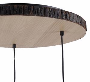 Leuchten Direkt 11236-79 - Lampadario a sospensione con filo BARK 3xE27/40W/230V