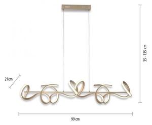 Leuchten Direkt 19033-60 - Lampadario LED dimmerabile su filo CURLS LED/40,8W/230V