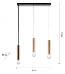 Leuchten Direkt 15618-60 - Lampadario a sospensione con filo BRUNA 3xE27/60W/230V ottone