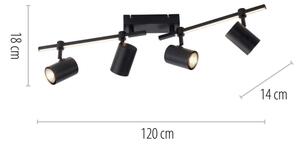Paul Neuhaus 6525-18 - Faretto LED BARIK 4xGU10/4,5W/230V + LED/10W