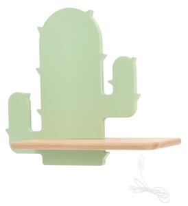 Applique LED per bambini con mensola CACTUS LED/4W/230V verde/legno
