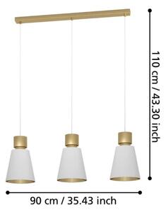 Eglo 900377 - Lampadario a sospensione con filo AGLIENTINA 3xE27/40W/230V