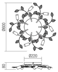 Redo 02-981 - Lampadario a plafone TIARA 7xE14/28W/230V