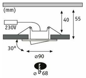 Paulmann 99991 - SET 3xLED/6W IP65 Lampada da incasso per bagno CALLA 230V